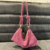 Rhinestone Baguette Shoulder Evening Bag
